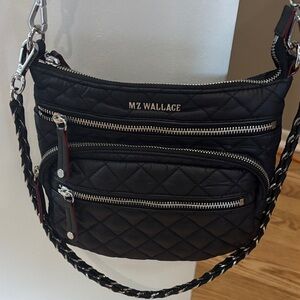 MZ Wallace Black Quilted Crossbody Bag